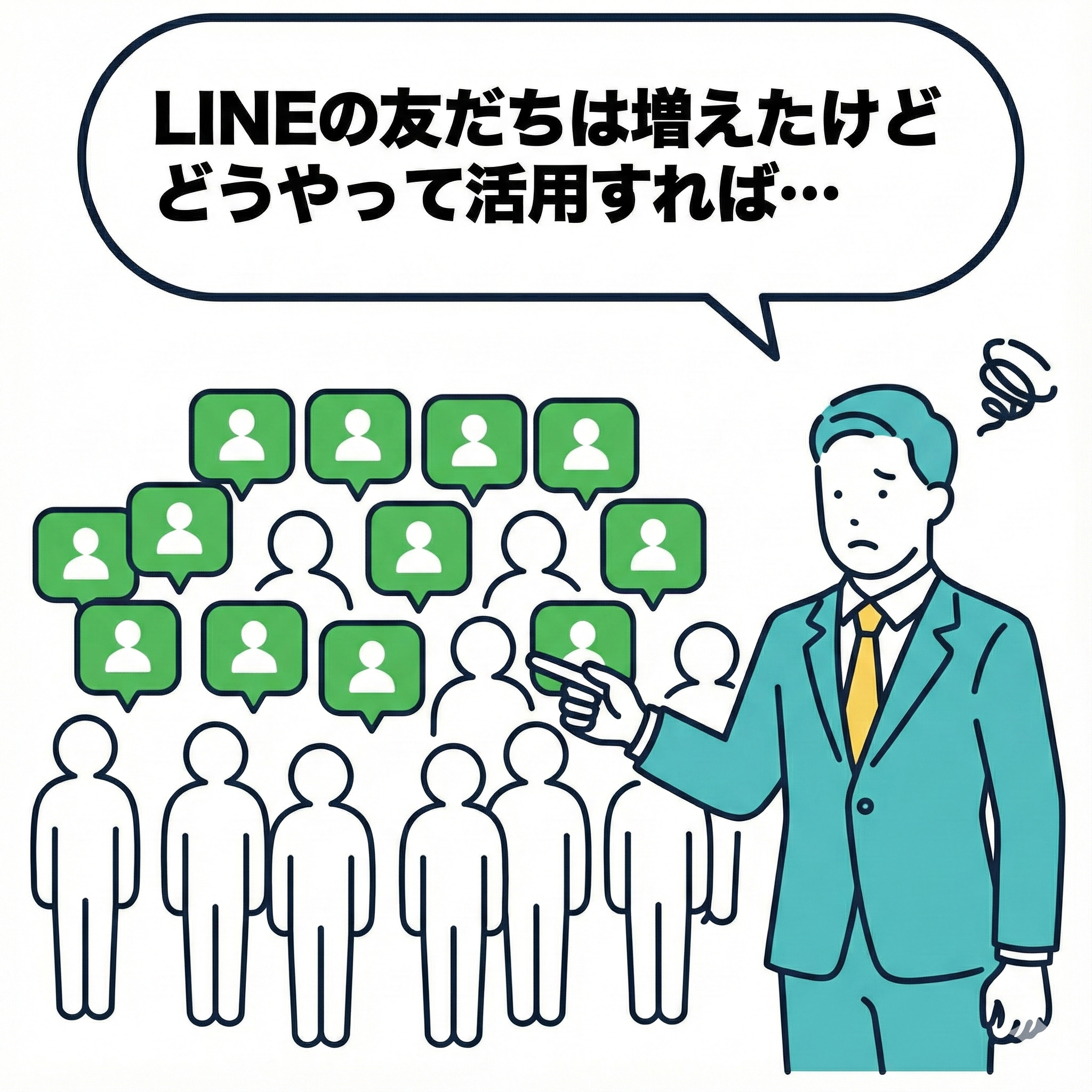 LINE友だちは増えたが活用できていない